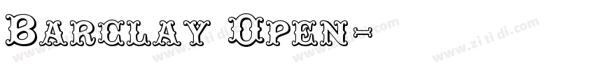 Barclay Open字体转换